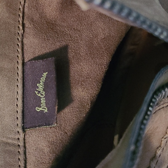 Sam Edelman Louis Louie Taupe Green Suede Leather Fringe Ankle Boots 10 Western - Picture 11 of 14